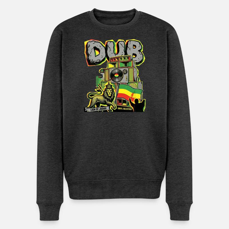 Dub Reggae Stein - Männer Premium Bio Pullover - Anthrazit meliert