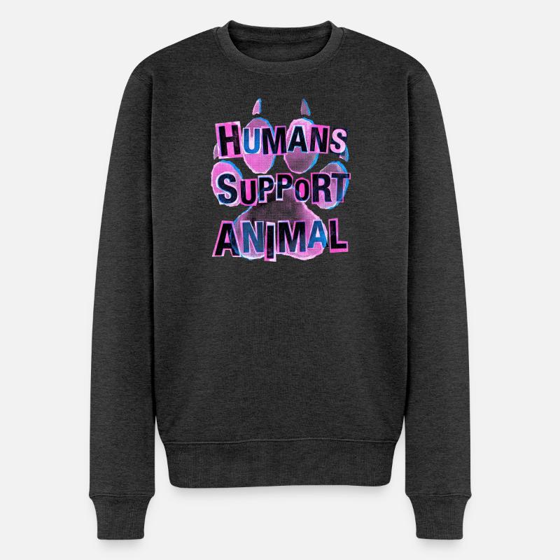 Patte de propriétaire d’animal - Pull Premium bio Homme - anthracite chiné