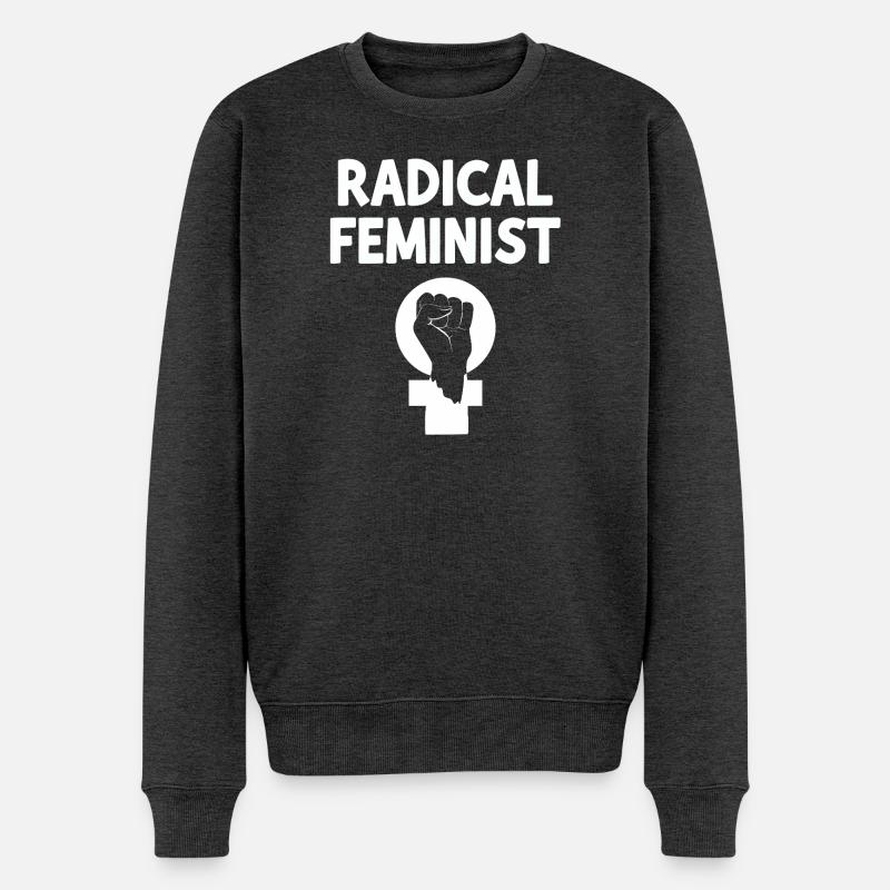 radikale Feministin - Männer Premium Bio Pullover - Anthrazit meliert