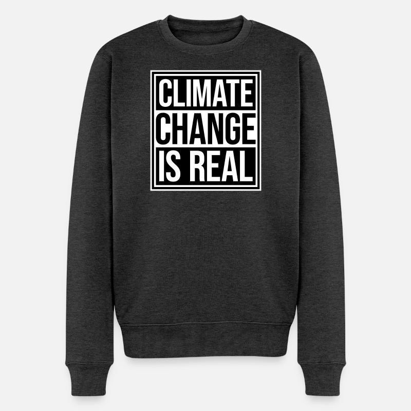 Climate Change Is Real Klimawandel Wissenschaft - Männer Premium Bio Pullover - Anthrazit meliert