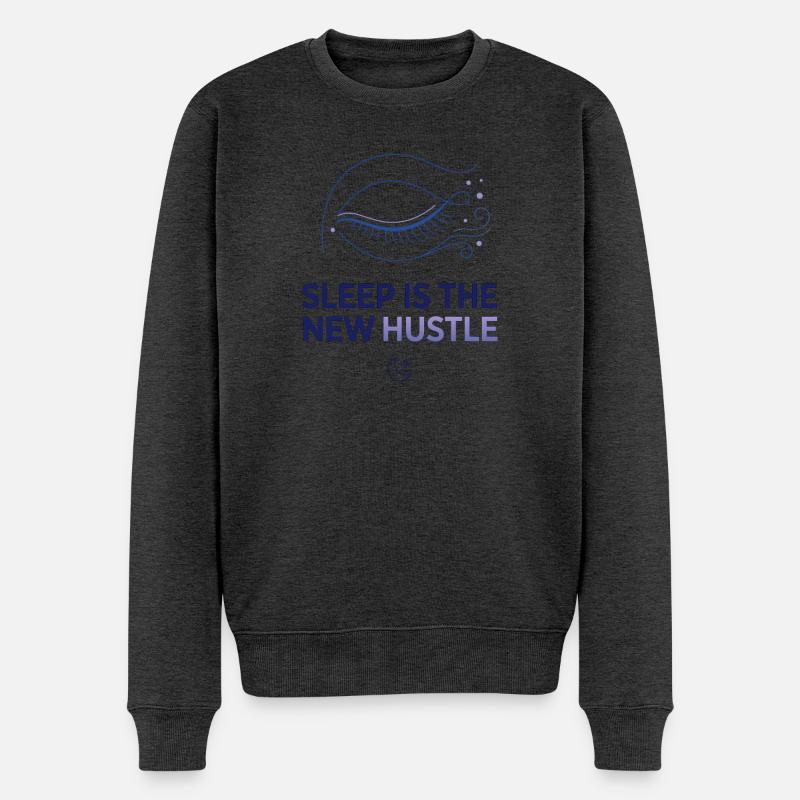 Sleep Is The New Hustle - Männer Premium Bio Pullover - Anthrazit meliert