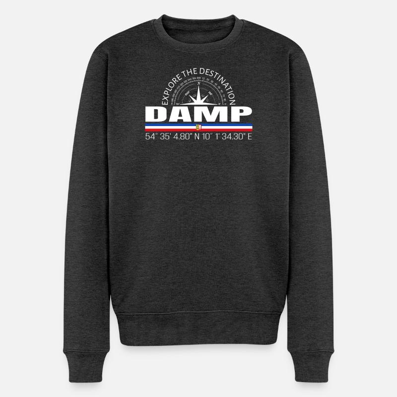 Damp - Männer Premium Bio Pullover - Anthrazit meliert