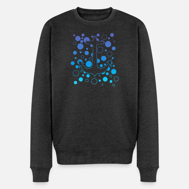 Bulles d’ancre océanique - Pull Premium bio Homme - anthracite chiné
