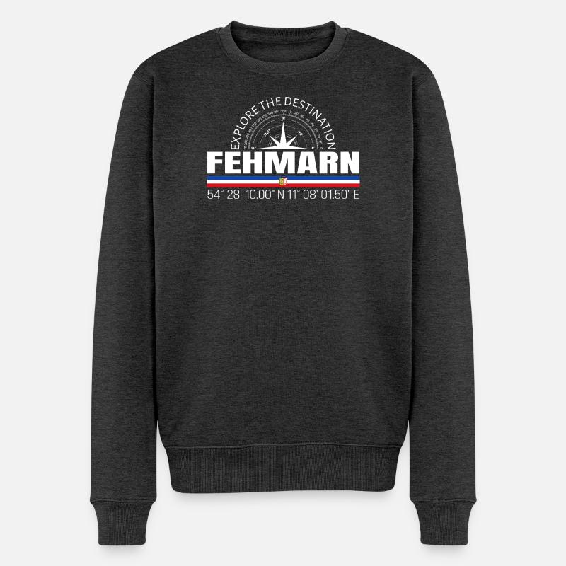 Fehmarn - Pull Premium bio Homme - anthracite chiné