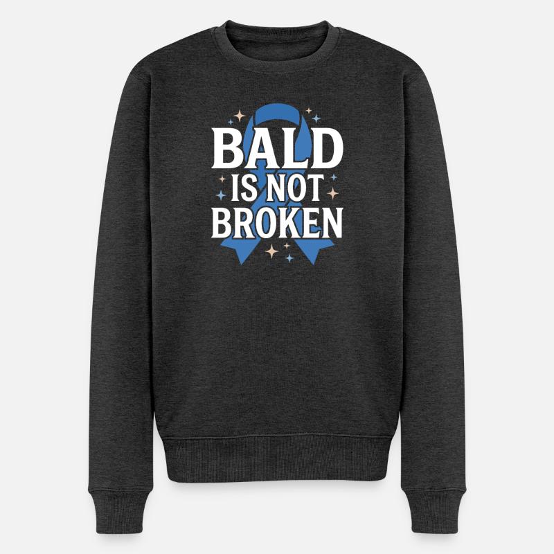 Alopezie-bewusstsein Alopecia Areata Haarausfall - Männer Premium Bio Pullover - Anthrazit meliert