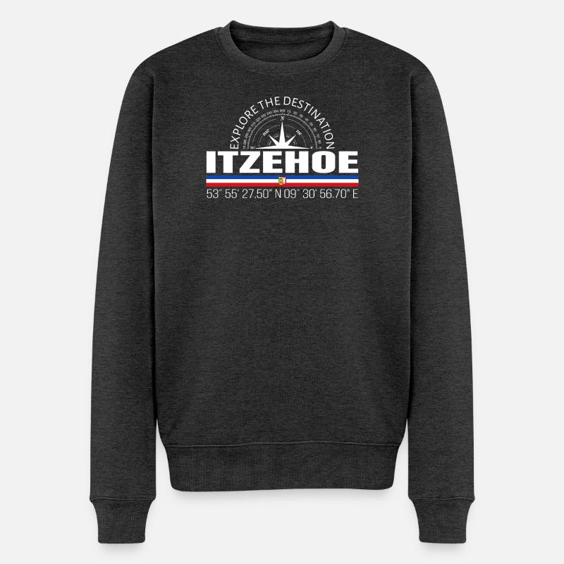 Itzehoe - Pull Premium bio Homme - anthracite chiné