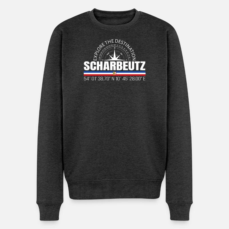 Scharbeutz - Männer Premium Bio Pullover - Anthrazit meliert