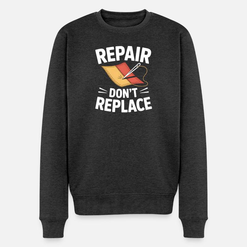 Réparation, ne pas remplacer - Pull Premium bio Homme - anthracite chiné