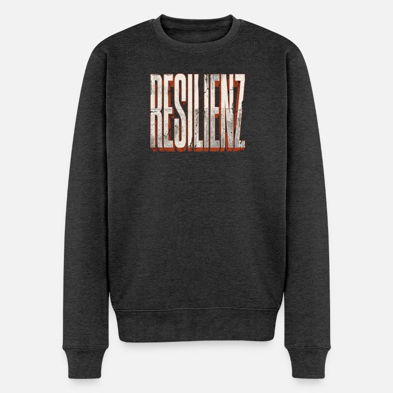 Resilienz - Männer Premium Bio Pullover - Anthrazit meliert