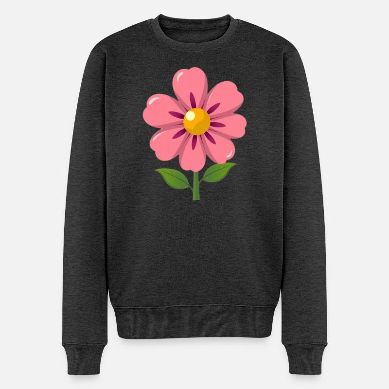 Fleurs pastel fleurs, rose cadeau maman - Pull Premium bio Homme - anthracite chiné