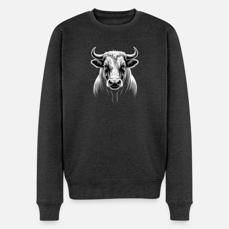 Taureau Taureau - Pull Premium bio Homme - anthracite chiné