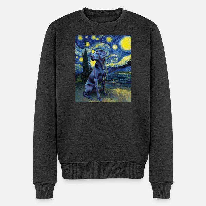 Labrador Retriever - Männer Premium Bio Pullover - Anthrazit meliert