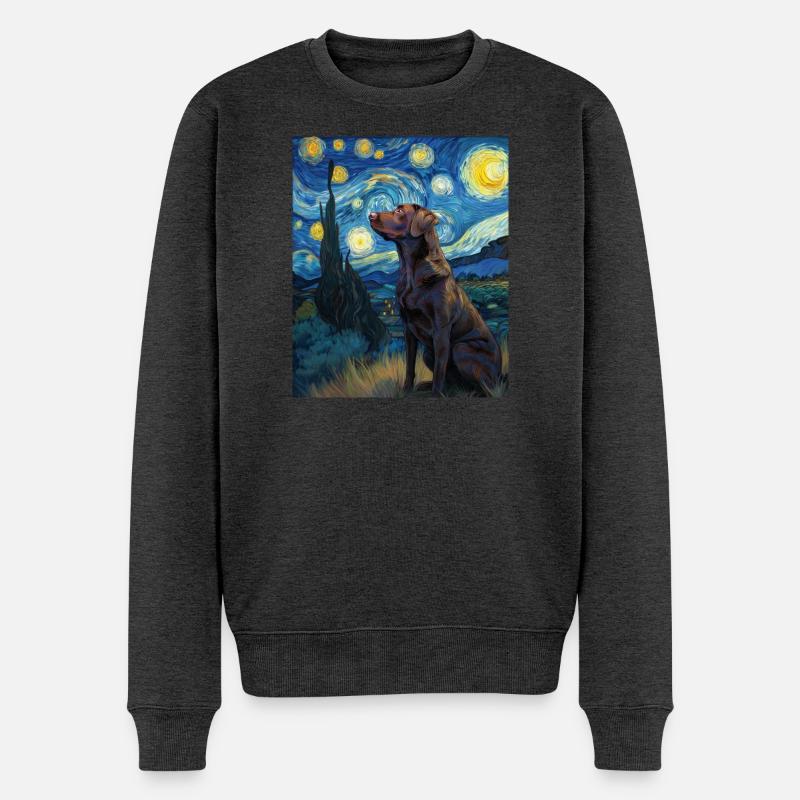 Labrador Retriever - Pull Premium bio Homme - anthracite chiné