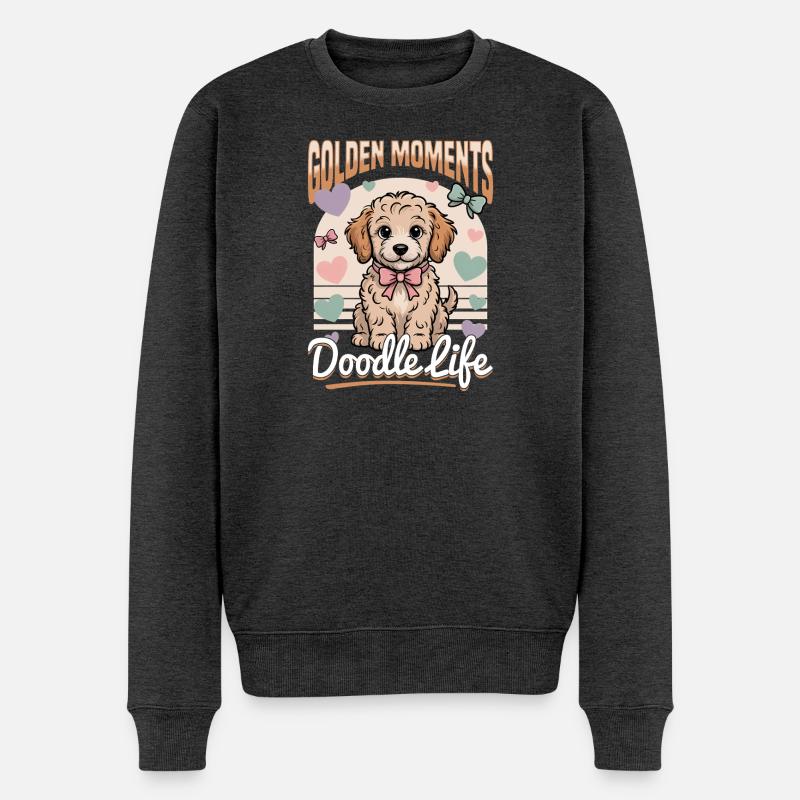Goldendoodle Dog Breed - Männer Premium Bio Pullover - Anthrazit meliert