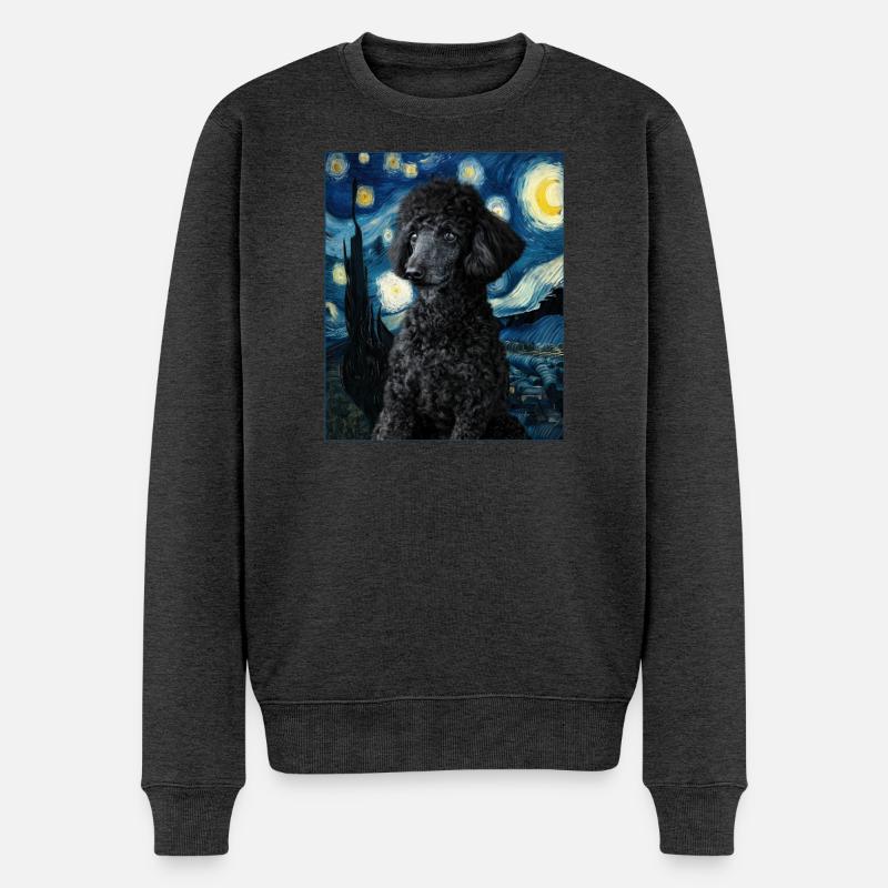 Pudel - Männer Premium Bio Pullover - Anthrazit meliert