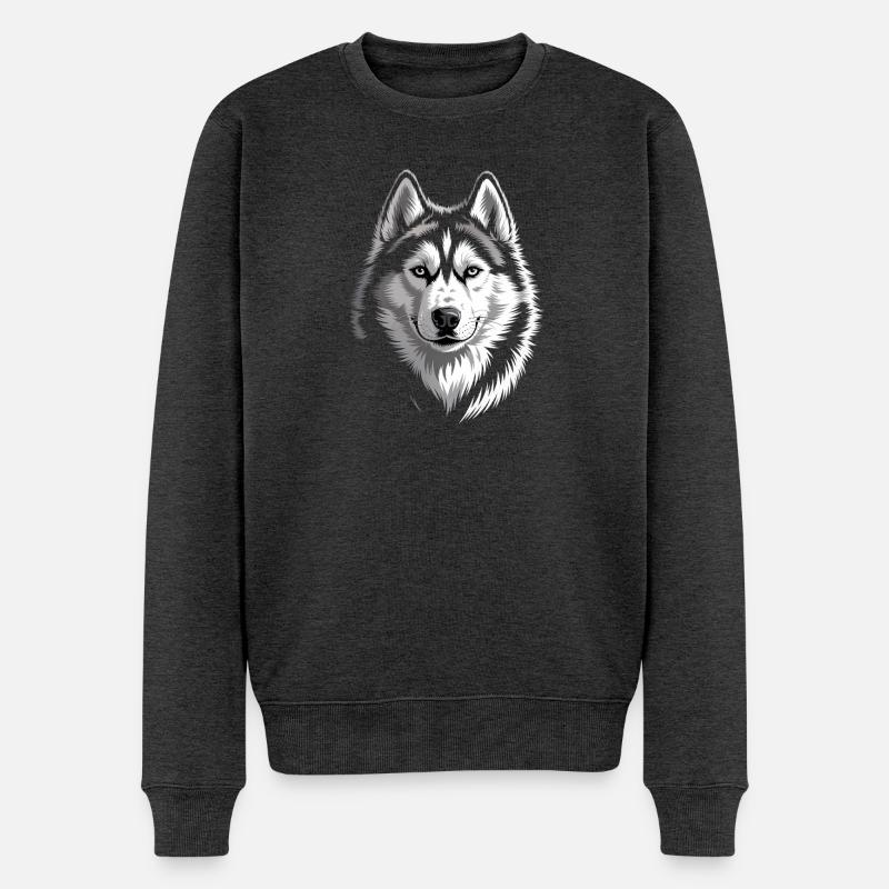 Rauque - Pull Premium bio Homme - anthracite chiné