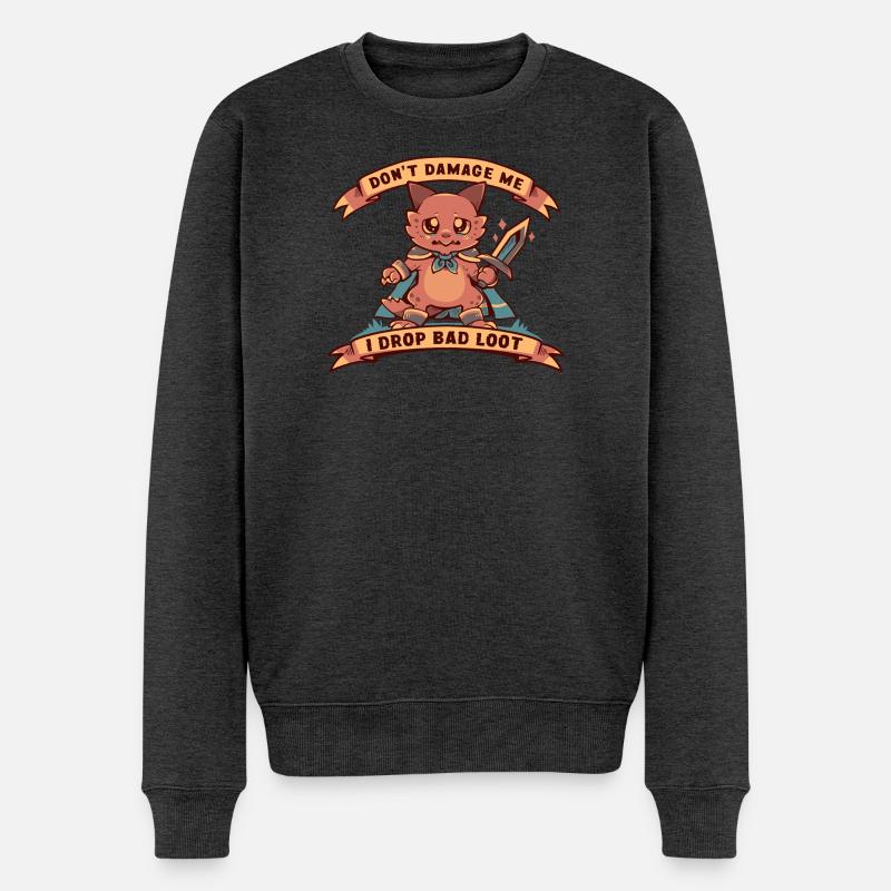 Je laisse tomber du mauvais butin - Pull Premium bio Homme - anthracite chiné