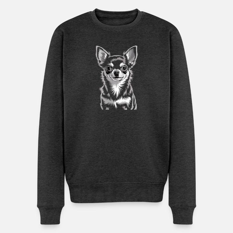 Chihuahua - Pull Premium bio Homme - anthracite chiné