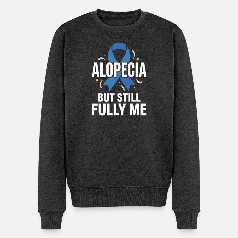 Alopezie-bewusstsein Alopecia Areata Haarausfall - Männer Premium Bio Pullover - Anthrazit meliert