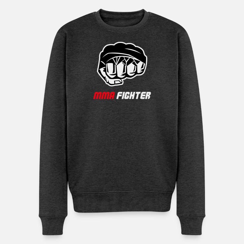 Combat de combat de combattant MMA à la poing - Pull Premium bio Homme - anthracite chiné