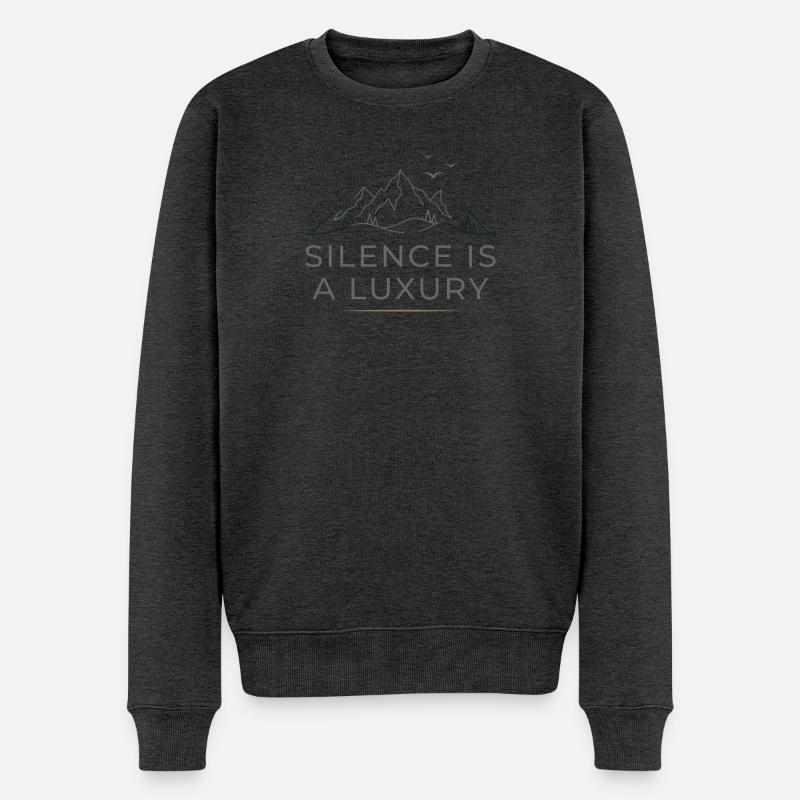 La tranquillité est un luxe - Pull Premium bio Homme - anthracite chiné