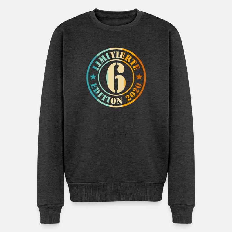 Fille garçon de 6e anniversaire - Pull Premium bio Homme - anthracite chiné