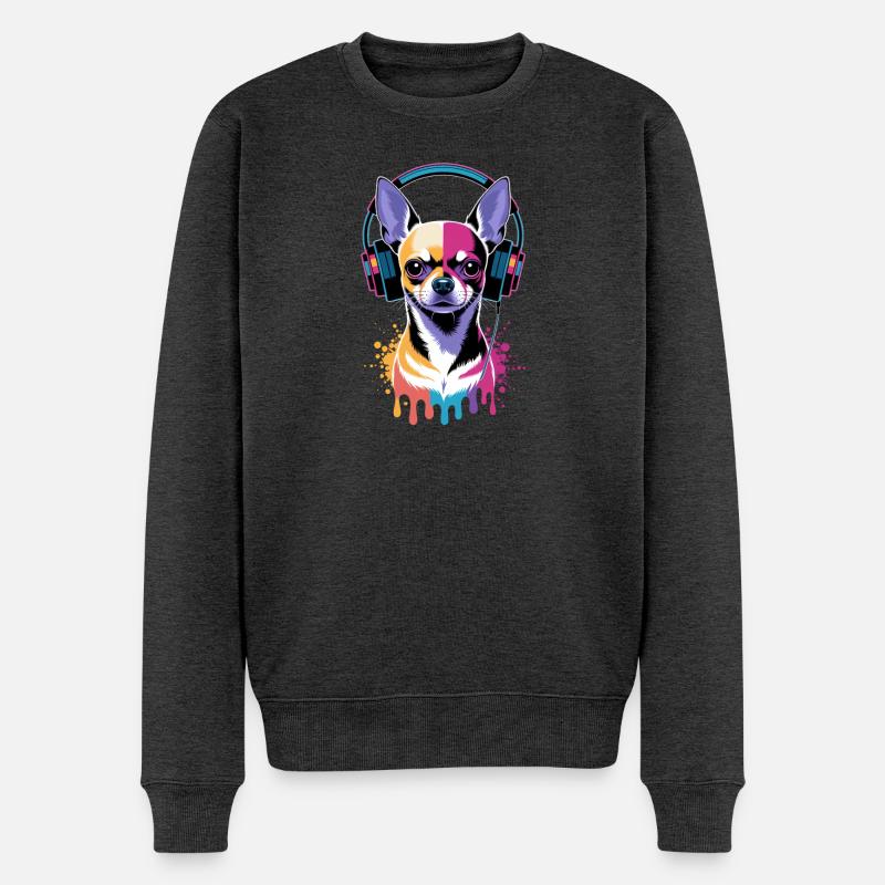 Casques Chihuahua - Pull Premium bio Homme - anthracite chiné