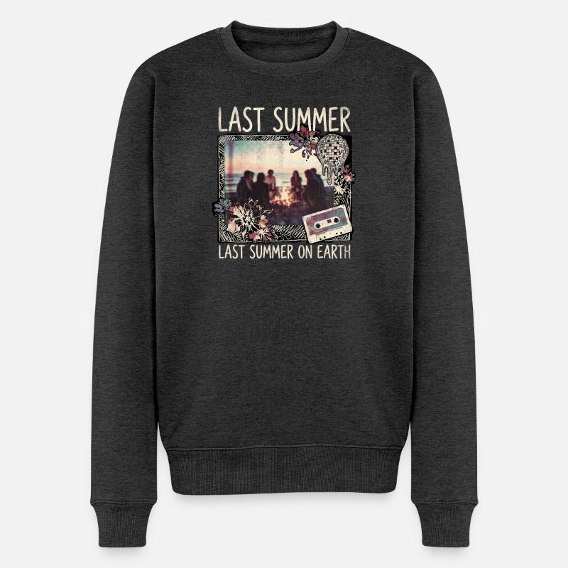 Last Summer - Männer Premium Bio Pullover - Anthrazit meliert