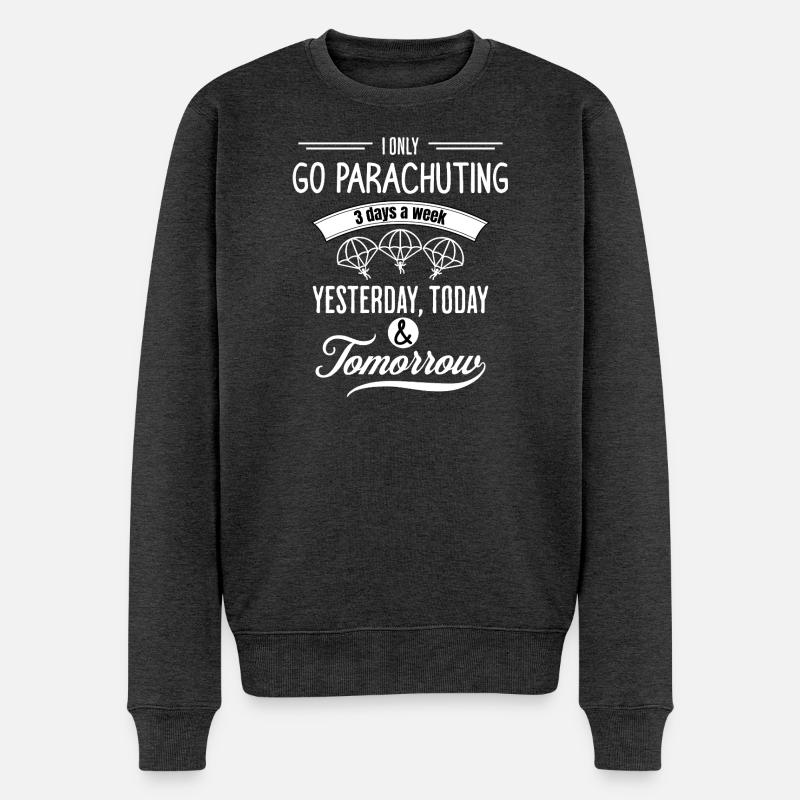 Parachutisme : Passion Quotidienne - Pull Premium bio Homme - anthracite chiné