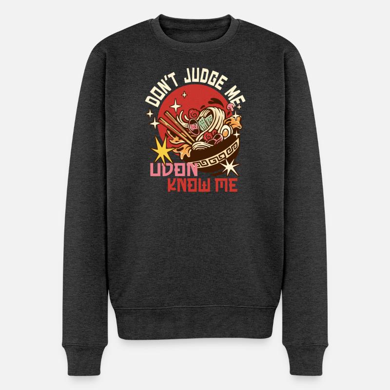 Udon, ne me jugez pas - Pull Premium bio Homme - anthracite chiné