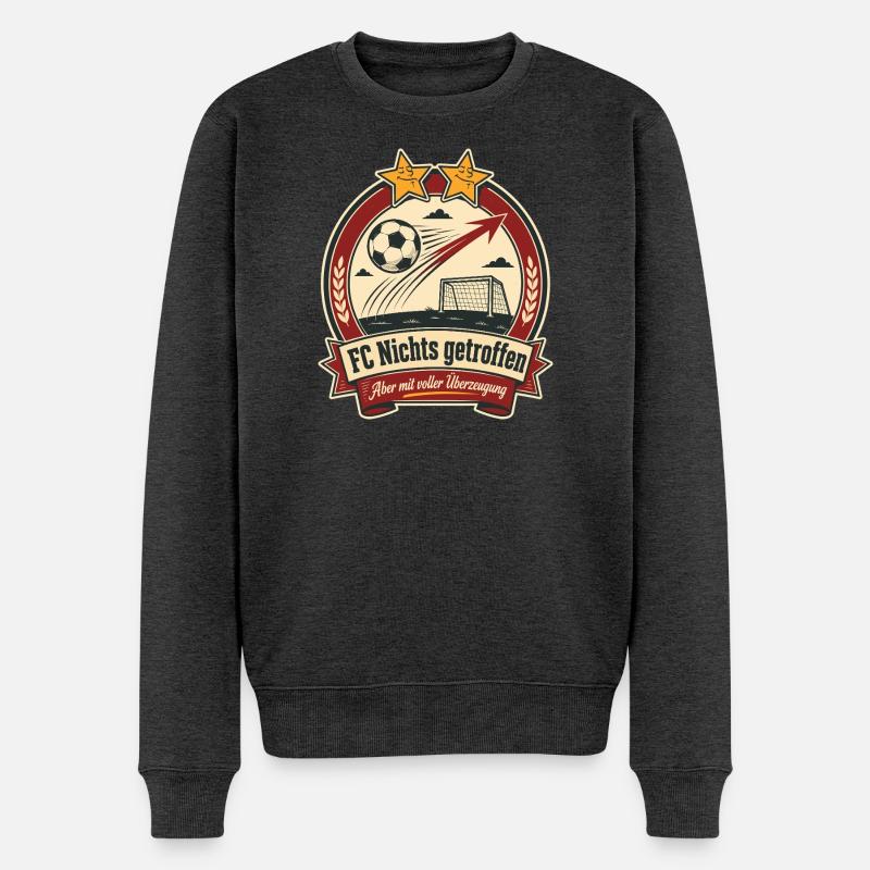 FC Nichts getroffen - Männer Premium Bio Pullover - Anthrazit meliert