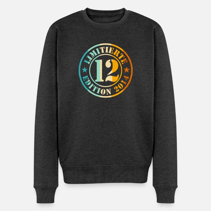 12e anniversaire - Pull Premium bio Homme - anthracite chiné