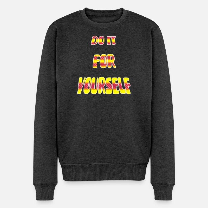 Do it Star. - Männer Premium Bio Pullover - Anthrazit meliert