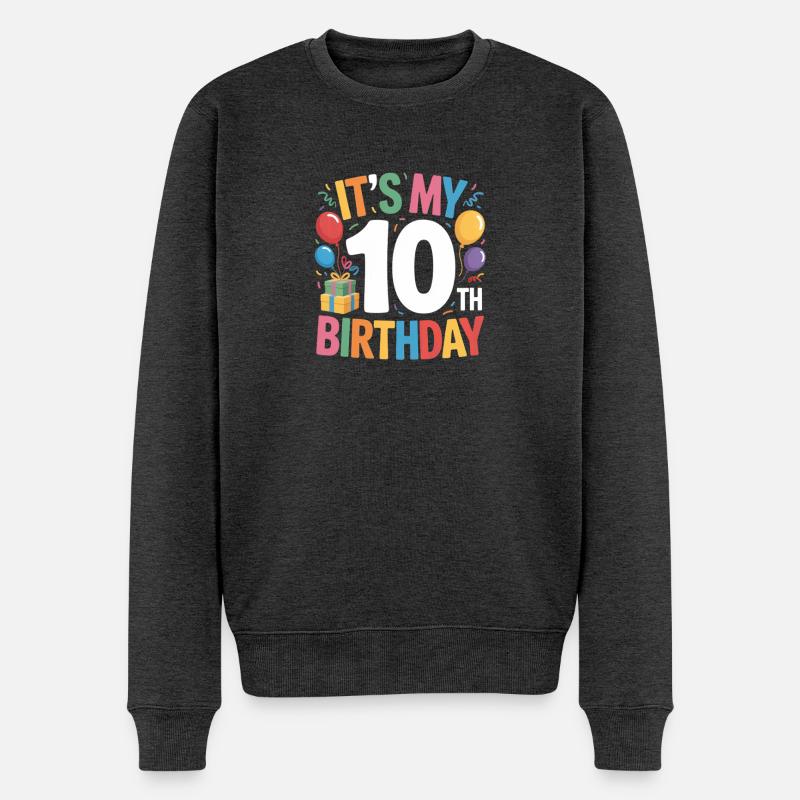 10e anniversaire - Pull Premium bio Homme - anthracite chiné