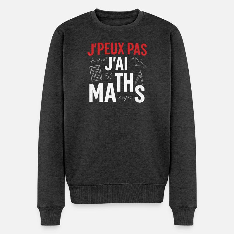 J'peux pas j'ai maths - Pull Premium bio Homme - anthracite chiné