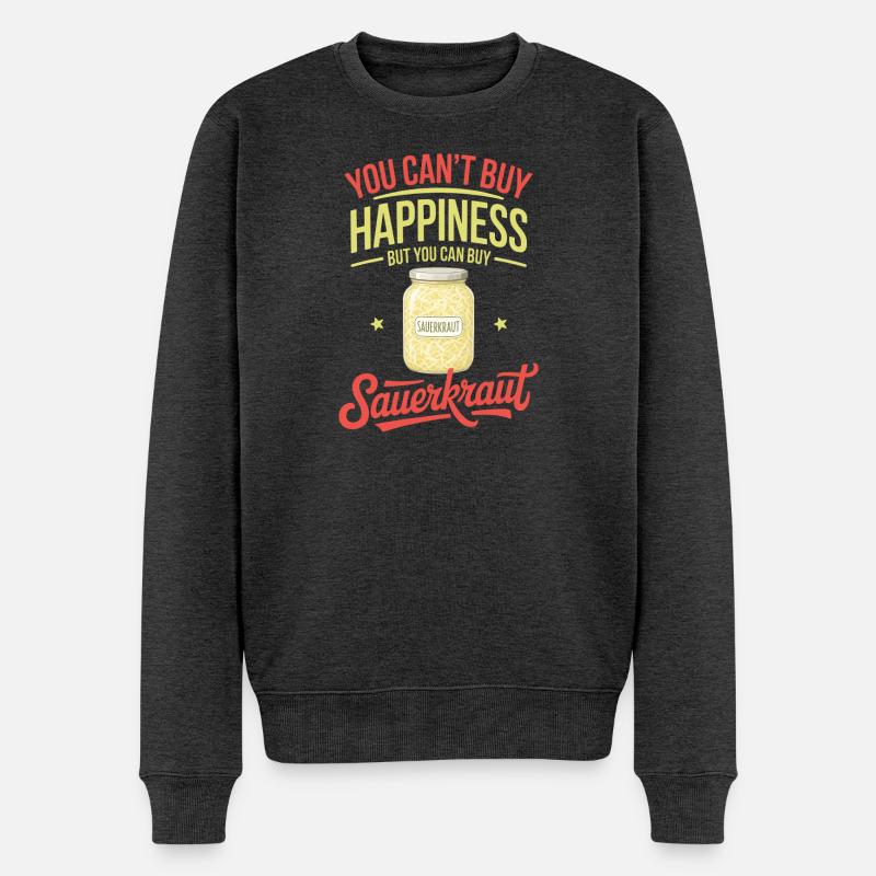 Sauerkraut deutsche Gerichte Sauerkohl Geschenk - Männer Premium Bio Pullover - Anthrazit meliert