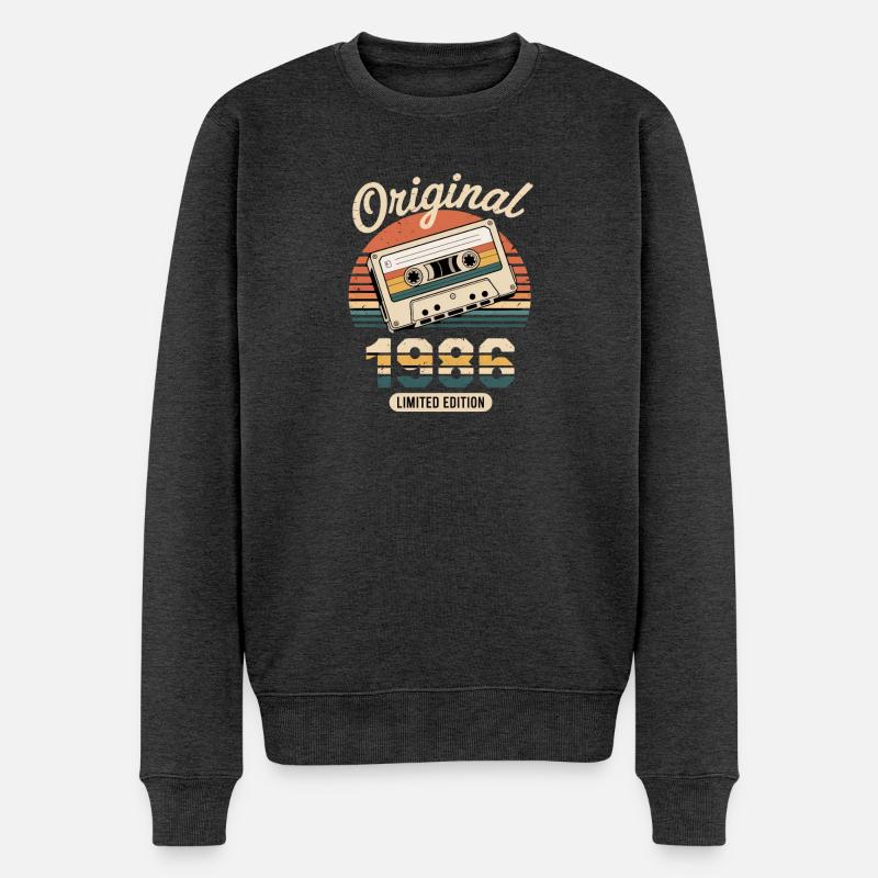 Edition limitée 1986 - Pull Premium bio Homme - anthracite chiné