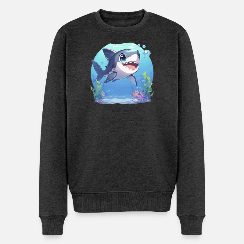 Requins Requin - Pull Premium bio Homme - anthracite chiné