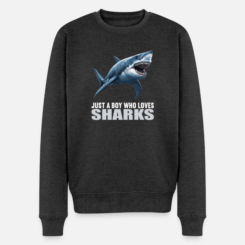 Requins Requin - Pull Premium bio Homme - anthracite chiné