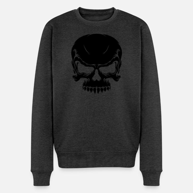blutfleck - blood - blut - Männer Premium Bio Pullover - Anthrazit meliert