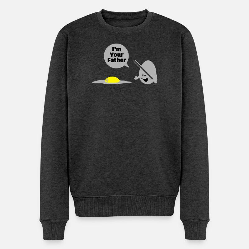 egg vader - Pull Premium bio Homme - anthracite chiné