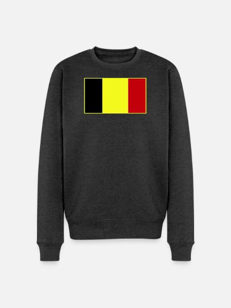 Anpassbare dreifarbige Flagge - Männer Premium Bio Pullover - Anthrazit meliert