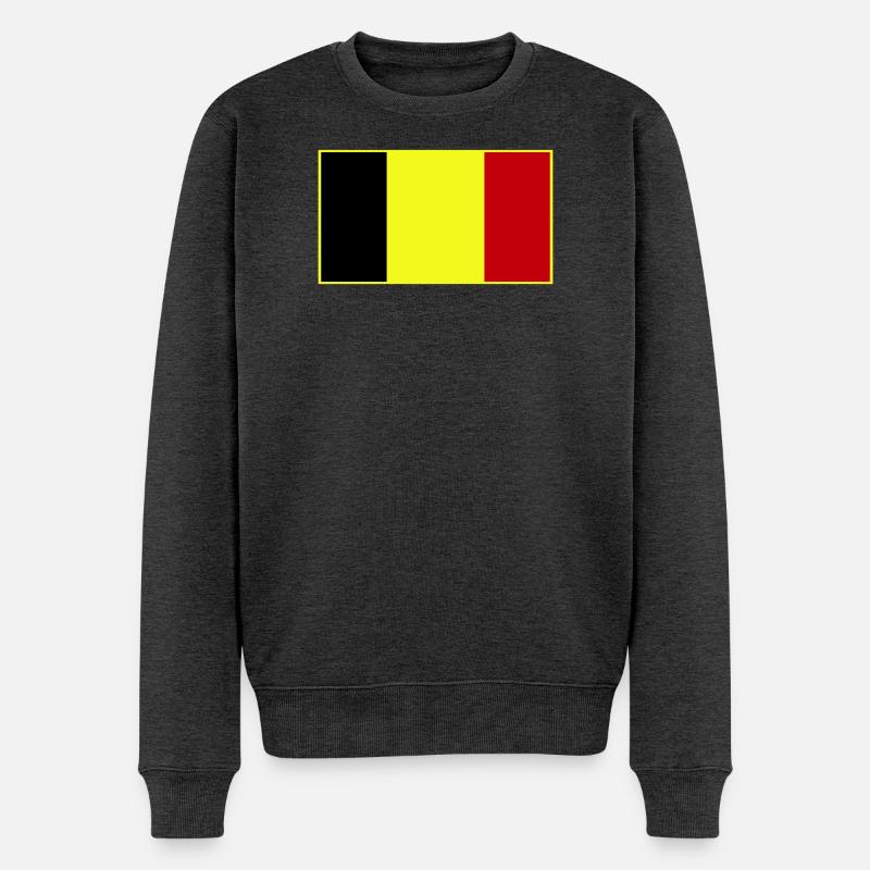Anpassbare dreifarbige Flagge - Männer Premium Bio Pullover - Anthrazit meliert