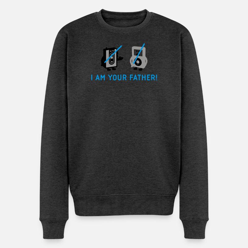 darth vader vs pod - Pull Premium bio Homme - anthracite chiné