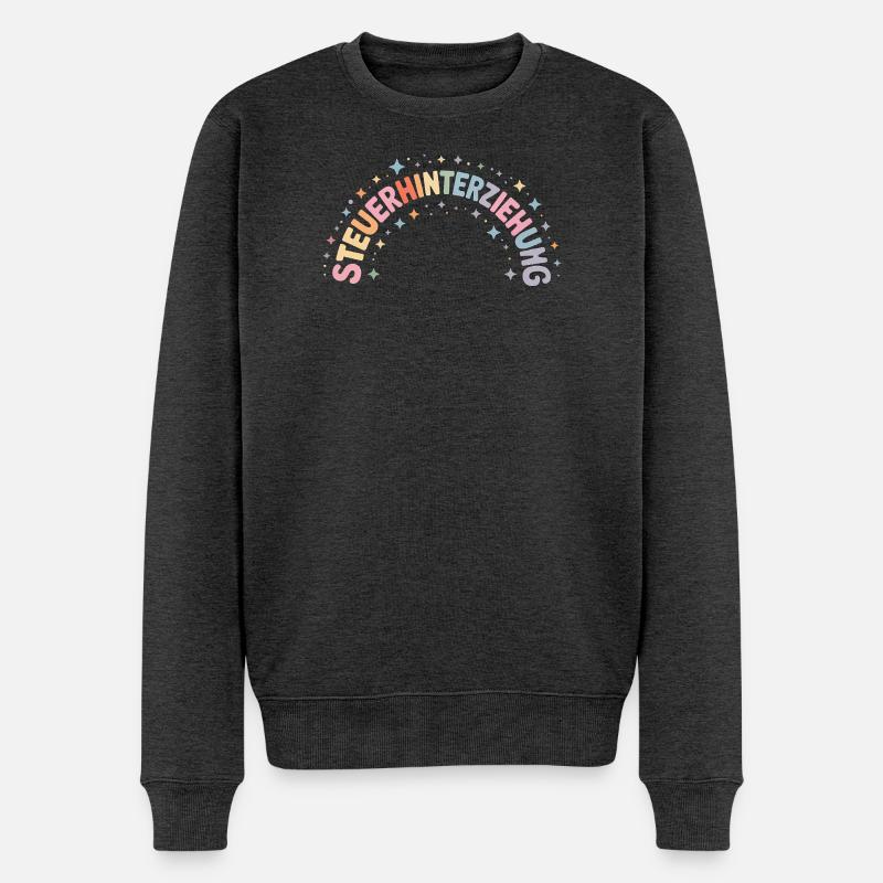 Steuerhinterziehung - Funny Drinking Meme - Männer Premium Bio Pullover - Anthrazit meliert