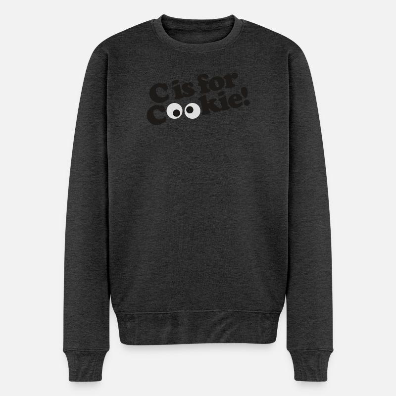C is for Cookie - Männer Premium Bio Pullover - Anthrazit meliert