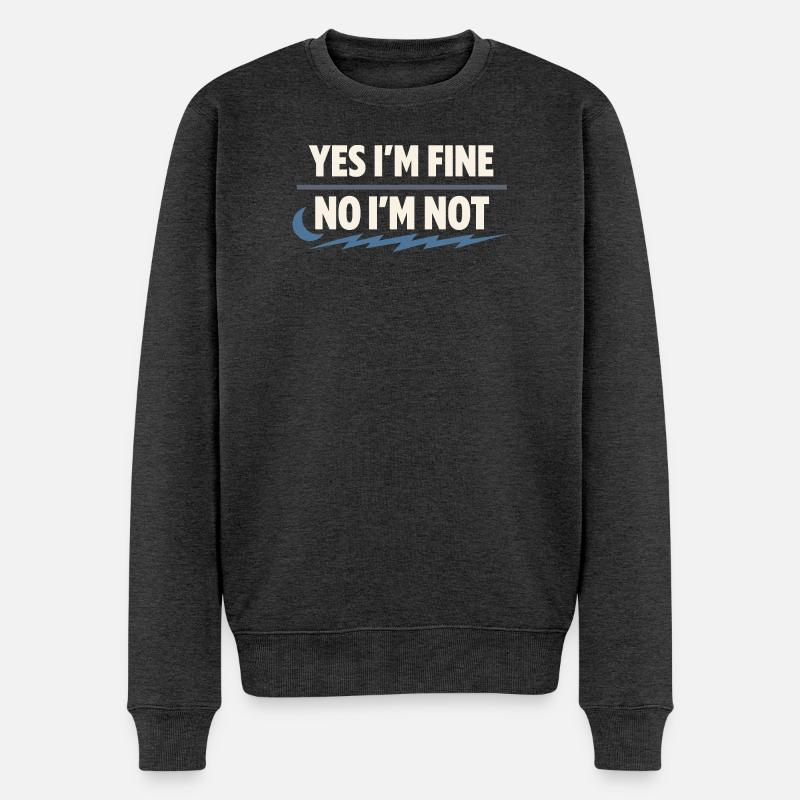 Perimenopause Humor Perimenopause - Männer Premium Bio Pullover - Anthrazit meliert