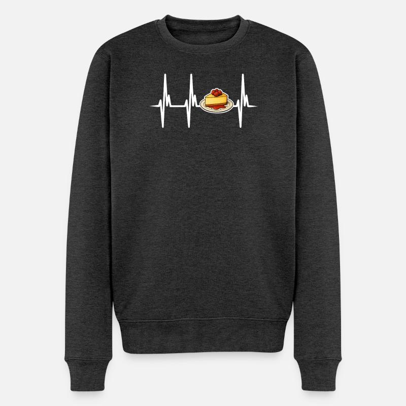 J’adore le cheesecake - Pull Premium bio Homme - anthracite chiné