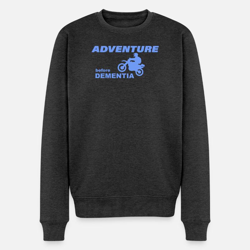 MOTORBIKE ADVENTURE - Männer Premium Bio Pullover - Anthrazit meliert