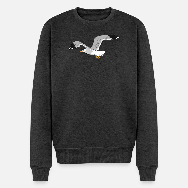 mouette - Pull Premium bio Homme - anthracite chiné